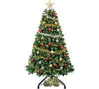 UR CHOICE 5 ft Artificial Christmas Tree, Realistic Green Pine Xmas Tree with Natural Looking Branch Tips and Sturdy Base, Easy Assembly Reusable Indoor Christmas Tree for Home and Office