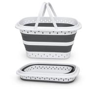 UR CHOICE 68L Collapsible Laundry Basket | Space Saving Foldable Pop Up Plastic Storage Container or Organizer for Clothes, Toys, and More, Durable and Comfort Grip Handles