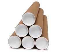 UR CHOICE A1 Postal Tubes - Heavy Duty Cardboard with Plastic End Caps - Postal Tubes for Poster, Artworks, Paintings, Documents, Blueprints - Stackable and Tear Resistance (A1 x 50pcs)
