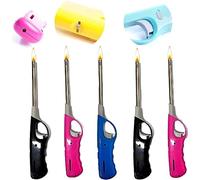 UR CHOICE BBQ Fire Lighters - Refillable Safety Gas Candle - For Kitchen, Barbecue, Candles, Camping, Cooking, BBQs - Available in Pack of 3,5, &10 - Multicolour Safety Gas Candle Fire Lighters (10)