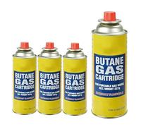 UR CHOICE Butane Gas Canisters Pack of 4, Portable Refill Bottles for Camping Stove, Heater, Blowtorch & BBQ | Universal Gas Cartridge for Cookers, Burners & Weed Wands