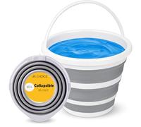 UR CHOICE Collapsible Bucket 10L, Portable Folding Silicone Cleaning Mop Bucket with Handle for Home, Car Wash, Camping, Laundry, Beach & Outdoor Use | Space Saving Wash Tub