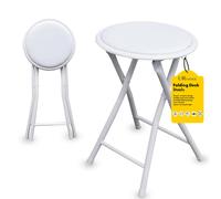 UR CHOICE Compact Folding Stool - Versatile Padded High Stool for Home Office and Breakfast Bar - Ideal for Kitchen Desk and Portable Seating - Fo