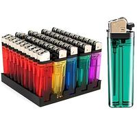 UR CHOICE Disposable Lighters | Multicolour Lighters with Adjustable Flame | Child Safe | Transparent Body | Pocket-friendly | Pack of 50