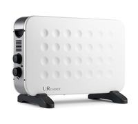 UR CHOICE Electric Convector Heater for Home with 3 Heat Settings (750W/1250W/2000W), Adjustable Thermostat, Overheat & Tip Over Protection, Portable Freestanding Fan Heater for Office & Bedroom