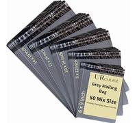 UR CHOICE Grey Parcel Bags 50 Mixed | Mailing Bags | Postage Bags | Poly Postal Bags Self Seal | Flexible & Tamper Proof Delivery Mailing Bags (50, Mix Size)