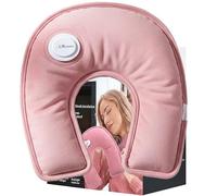 UR CHOICE Rechargeable Electric Neck and Shoulder Hot Water Bottle, U Shaped Soft Fast Heating Heat Pad for Pain, Stress Relief and Relaxation, Portable Neck Heating Wrap for Massage, Pink