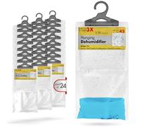 UR CHOICE Wardrobe Dehumidifier Hanging Bags - Fast Acting Natural Hydrophilic Crystals - Helps Prevent Damp Mildew Mould Condensation - Ideal for Home, Office, Vehicles, & Small Spaces (24)