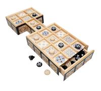 WE Games Royal Game of UR, Ancient Strategy Board Games for Adults, Solid Wood and Beautifully Designed Board with Storage Drawers, Travel Games for Adults Table Games for 2
