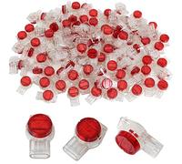 UR IDC Connector LUORNG 100PCS Red Clear Data Phone Wire Butt Splice 3 Ports UR Connectors