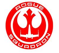 UR Impressions Red Rogue Squadron Decal Vinyl Sticker Graphics for Cars Trucks SUV Vans Walls Windows Laptop|RED|5.5 inch|URI344