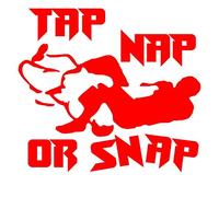UR Impressions Red Tap Nap Or Snap Jiu-Jitsu Decal Vinyl Sticker Graphics for Cars Trucks SUV Vans Walls Windows Laptop|RED|5.5 X 5.25 inch|URI116-R