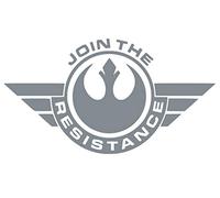 UR Impressions Silv Join The Resistance Decal Vinyl Sticker Graphics for Cars Trucks SUV Vans Walls Windows Laptop|Silver|7.5 X 4.25 Inch|URI204-S