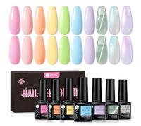UR SUGAR Pastel Gel Nail Polish,10 Colors Easter Spring Summer Nail Polish Set Pastel Light Color Pink Yellow Green Blue Macaroon Candy Sweet Soak Off Gel Polish Easter Gifts for Women Girls