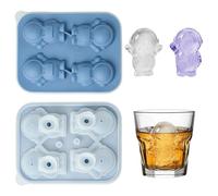 UR URLIFEHALL 1 Pc Astronaut Silicone Ice Cube Mold Blue Space Themed Tray Mold for Chilled Cocktails Whiskey Brandy Juice Coffee Fancy Drinks