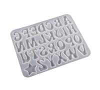UR URLIFEHALL 1 Pc Silicone Letter Mold Epoxy Resin Alphabet Mold for Jewelry Making Perforated Dropper Crafts Gifts Home Party Decor