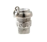 UR URLIFEHALL 10 pcs Brass 3D Coffee Cup Charms Mini Coffee Mug Charms with Jump Ring for Bracelet Necklace Keychain Earring DIY Jewelry Craft Making