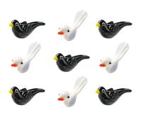 UR URLIFEHALL 10 Pcs Lampwork Glass Bird Beads 3D Flying Animal Spacer Beads for Bracelet Jewellery Making Crafts Home Garden Decorative