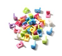 UR URLIFEHALL 10 Pcs Opaque Acrylic Alphabet Beads Initial Letter L Large Hole Spacer Beads for DIY Bracelet Necklace Jewellery Making Crafts