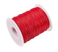 UR URLIFEHALL 100 Yards/90m x 1mm Quality Red Waxed Cotton Thread Cords Macrame Artisan String for Jewelry Making Findings