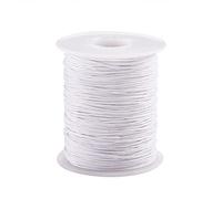 UR URLIFEHALL 100 Yards/90m x 1mm White Waxed Cotton Cord Macrame Waxed Beading Thread String for Bracelet Necklace Jewellery Beading Crafting
