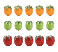 UR URLIFEHALL 15 pcs 3 Colors Lampwork Enamel Tomato Beads Handmade 3D Fruit Vegetable Food Beads for DIY Necklace Bracelet Keychain Jewelry Making