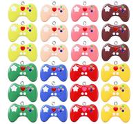 UR URLIFEHALL 16 Pcs 8 Colours Resin Game Controller Charms Gamepad Handheld Controller Video Game Machine Charms for Jewellery Making Crafts