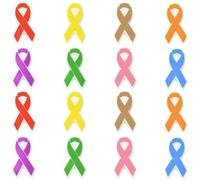 UR URLIFEHALL 16 pcs Breast Cancer Awareness Silicone Focal Beads 8 Colors Consciousness Ribbon Focal Beads for DIY Pens Bracelet Crafts Jewelry Making