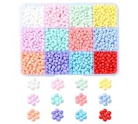 UR URLIFEHALL 1980 Pcs 12 Colours Macaroon Colour Glass Seed Beads 6/0 Tiny Teardrop Beads Waist Beads for Crafts Bracelets Jewellery Making