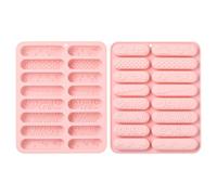UR URLIFEHALL 2 Pcs Chocolate Bar Moulds Long Strips Finger Shape Silicone Moulds for Biscuit Candy Jelly Ice Cube Cake Decor Pet Treats
