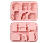 UR URLIFEHALL 2 Pcs Gas Station Themed Silicone Moulds Car Shaped Chocolate Moulds for Cake Decoration Biscuit Candy Jelly Pet Treats Crafts
