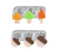 UR URLIFEHALL 2 Pcs Silicone Candle Moulds Mushroom Pinecone Shaped Epoxy Resin Moulds for Soap Candles Shop Home Party Crafts Decorative