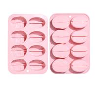 UR URLIFEHALL 2 Pcs Silicone Coffee Bean Moulds Drink Theme Fondant Moulds for Chocolate Cookie Candy Cake Decoration Ice Cube Jelly Baking