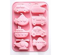 UR URLIFEHALL 2 Pcs Silicone Vehicle Moulds Airplane Boat Car Shaped Chocolate Moulds for Baking Food Making Jelly Candy Cake Biscuit Dessert