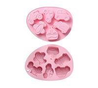 UR URLIFEHALL 2 Pcs Vehicles Silicone Moulds Sailboat Airplane Truck Car Fondant Moulds for Chocolate Jelly Candy Party Cupcake Topper Decorate