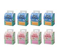UR URLIFEHALL 20 Pcs 2 Styles Colourful Kraft Paper Boxes School Bag Shaped Treat Boxes for Cakes Candy Cookie Snacks Gifts Party Favor