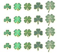 UR URLIFEHALL 20 pcs 5 Styles St. Patrick's Day Clover Enamel Lapel Pins Irish Green Shamrock Brooch Pins for Clothes Bags Backpack Jewelry Hat Jacket