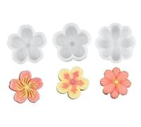 UR URLIFEHALL 3 Pcs Silicone Flower Candle Moulds 3D Floral Resin Moulds for Candles Aromatherapy Crafts Soap Ornaments Home Party Decorative