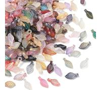 UR URLIFEHALL 3200 pcs Random Acrylic Plant Tree Leaf Charms Colorful Leaves Pendants Charms for DIY Earrings Necklace Bracelet Jewelry Making