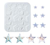 UR URLIFEHALL 5 Pcs Star Silicone Cabochon Moulds DIY Resin Casting Moulds for Crafts Making Home Decor Outdoor Resin Casting Art Crafts