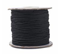 UR URLIFEHALL 54 Yards/50m Black Braided Nylon Thread 2mm Chinese Knotting Cord Twisted Cord for Home Decor DIY Crafts Jewellery Making