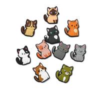 UR URLIFEHALL 60 Pcs 15 Styles Cat PVC Plastic Cabochons Flatback Cute Pet Animal Embellishments for Crafting Hairclip Scrapbooking Shoe Ornaments