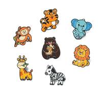 UR URLIFEHALL 7 Pcs 7 Styles Animal Enamel Pin Badges Set Tiger Bear Elephant Brooch Lapel Pins for Clothes Hat Scarf DIY Jewellery Grafts