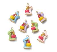 UR URLIFEHALL 8 Pcs 4 Styless Enamel Blender Charms Cute 3D Stand Mixer Dangle Charms for DIY Bracelet Necklace Crafts Jewellery Making