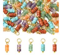 UR URLIFEHALL Natural Stone Charms for Jewellery Making, 60Pcs, 5 Styles