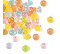 UR URLIFEHALL Transparent Resin Poo Charms for Jewellery Making, 50Pcs