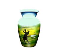 UR urns Keepsake Urn -Perfect Golf Man Keepsake Cremation Urn for Human Ashes with Velvet Box & Velvet Bag-Mini Keepsake Urn - Affordable Keepsake Urn (3 cu.in)