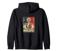 Uraeus Serpent Ankh Egyptian Pharaoh Cobra Zip Hoodie
