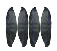 URAGER Car interior 4pcs Car Styling Interior Door Armrest Panel Leather Cover Trim For Nissan For Qashqai +2 2007 2008 2009 2010 2011 2012 2013 2014 Interior Moulding Trim (Color : Black-blue line)