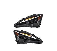 URAGER Headlight Assembly Full LED Headlight Assembly For Lexus IS250 IS300 2006 2007 2008 2009 2010 2011 2012 With LED DRL Dynamic Turning Rear Tail Lamps Car Headlights(Left and right)